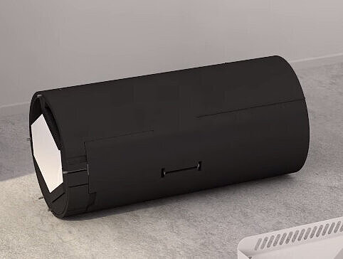 Alloggiamento insonorizzato Vista interna dell'apparecchio di ventilazione