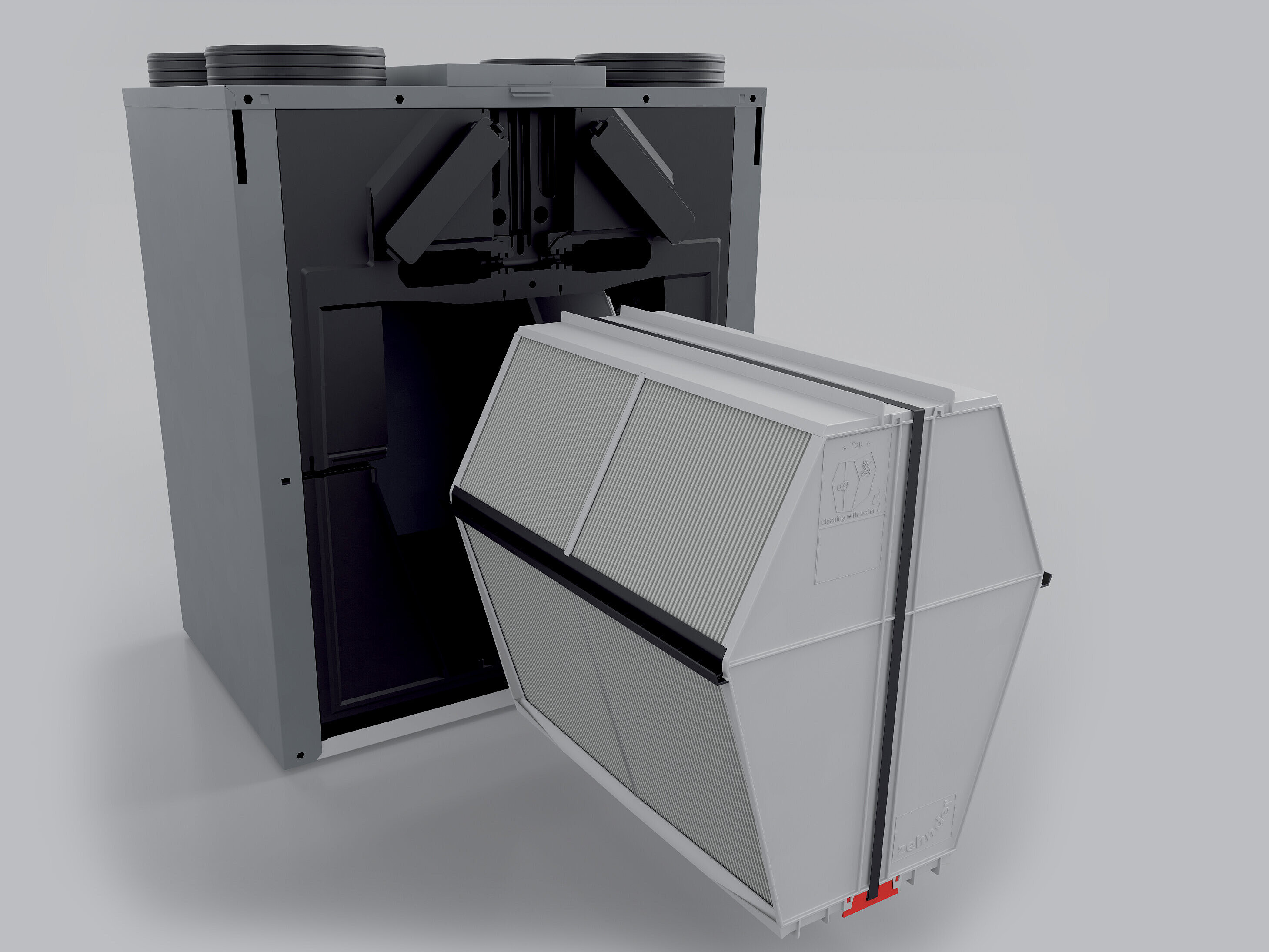 produktbild innenansicht zehnder enthalpietauscher comfoair q