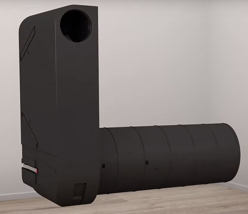 Rendering dell'alloggiamento per la ventilazione di un singolo ambiente