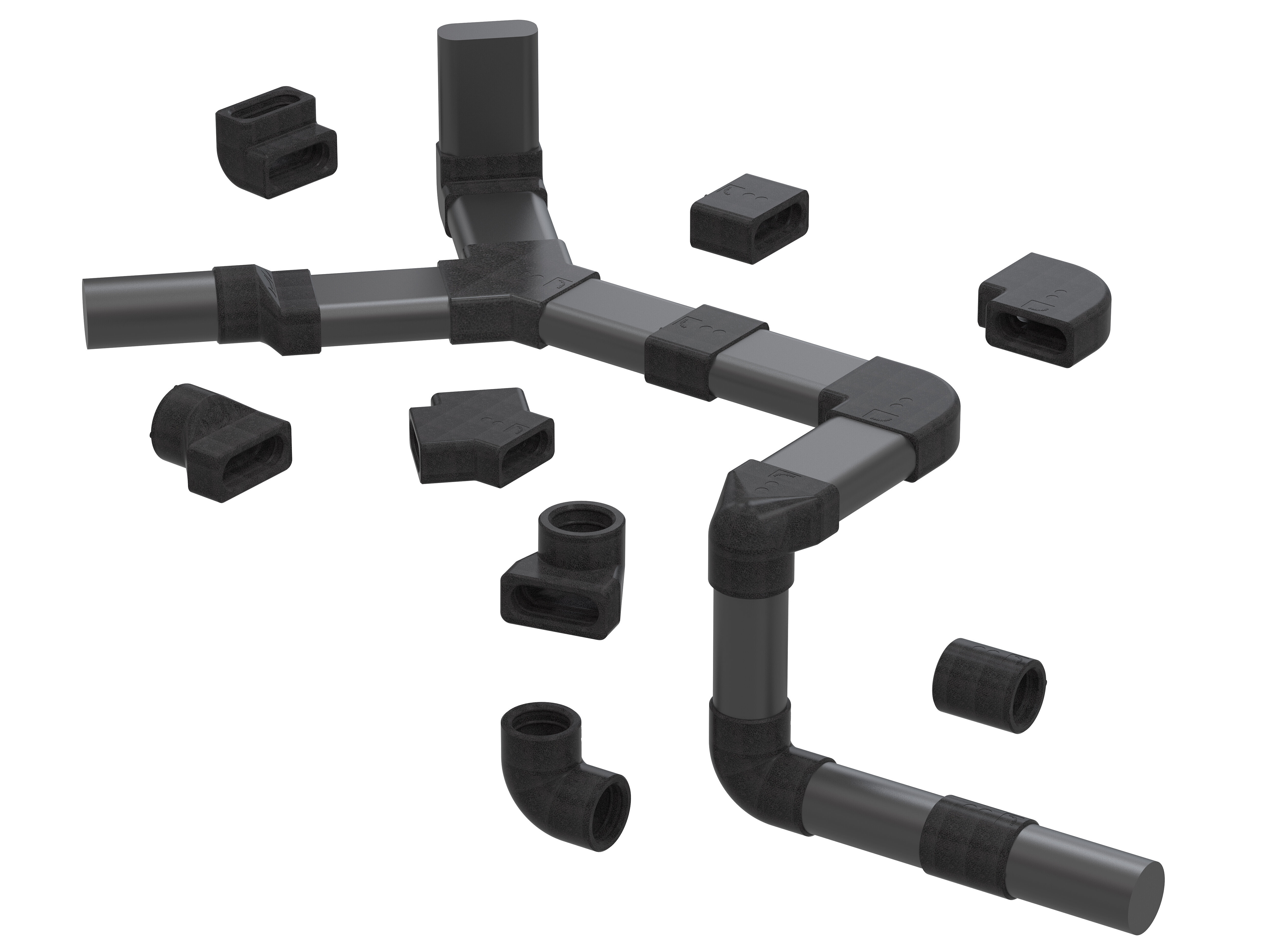 I singoli pezzi vengono assemblati in modo modulare