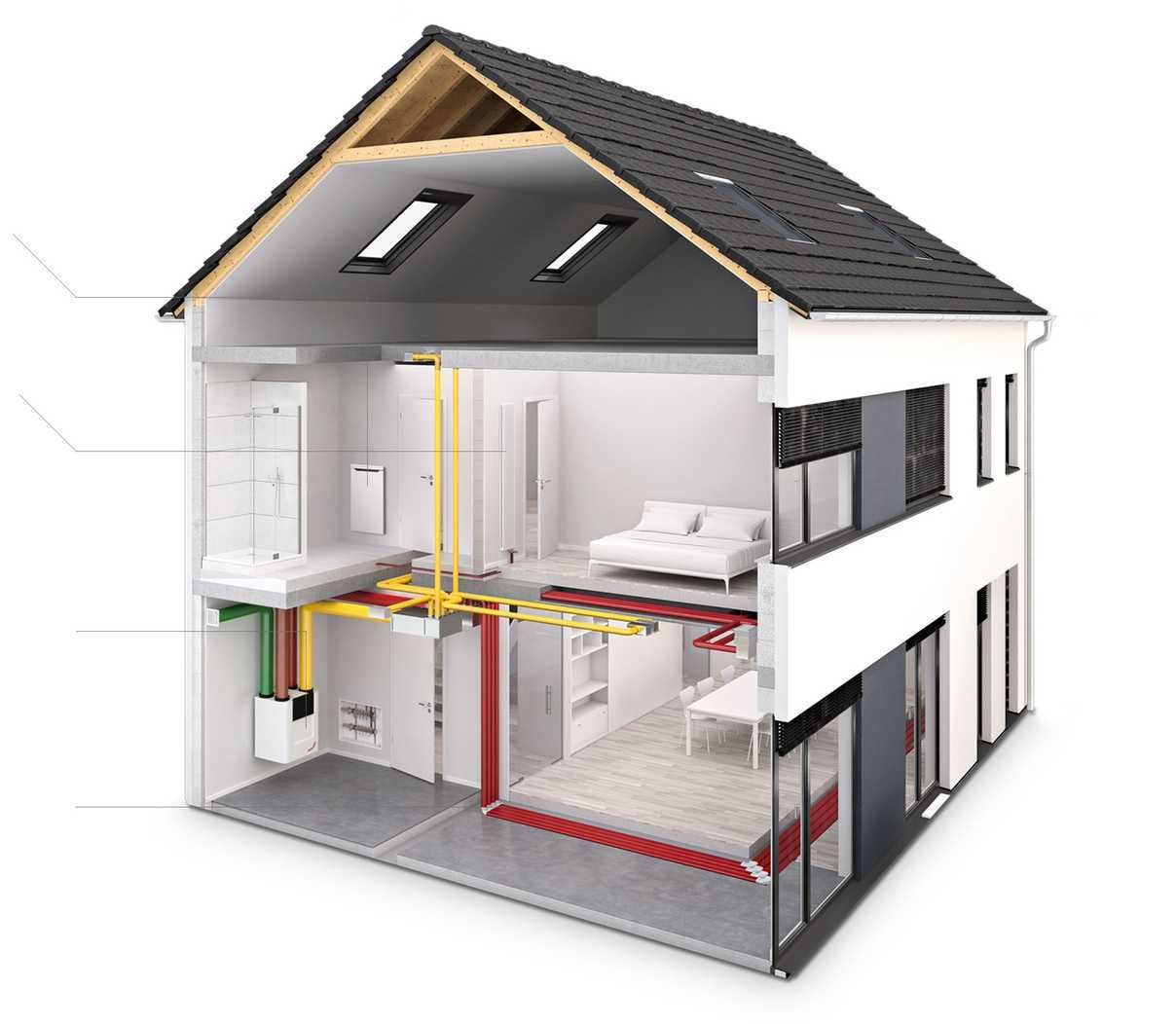 [Translate to Deutsch:] Zehnder Komfortlüftung im Einfamilienhaus