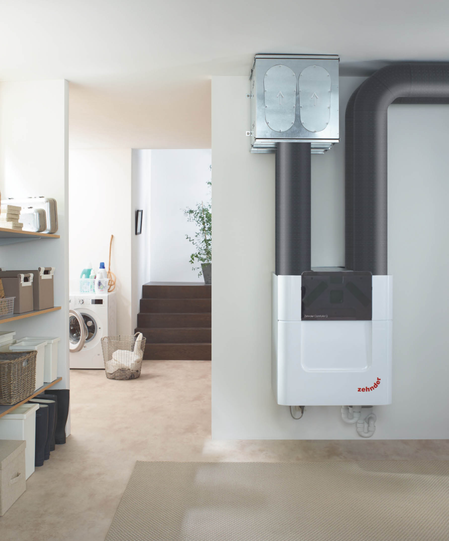Zehnder Komfortlüftungsgerät ComfoAir Q Komfortlüftungsgerät ComfoAir Q im Keller